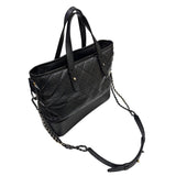 シャネル CHANEL ガブリエル ドゥ シャネル 2WAYトート A91876 ブラック/ゴールド×シルバー金具 カーフ レディース ショルダーバッグ