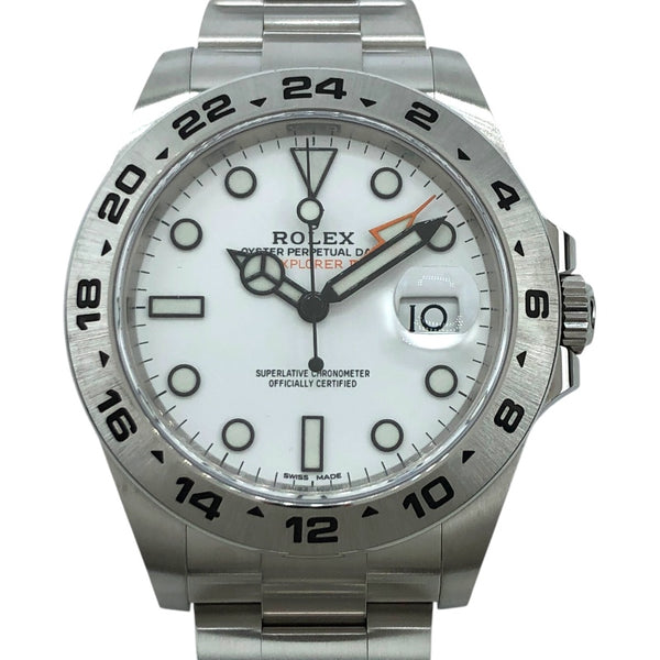 ロレックス ROLEX エクスプローラー2 216570 ホワイト ステンレススチール SS 自動巻き メンズ 腕時計