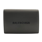 バレンシアガ BALENCIAGA CASHミニウォレット 594312 グレー レザー レディース 三つ折り財布