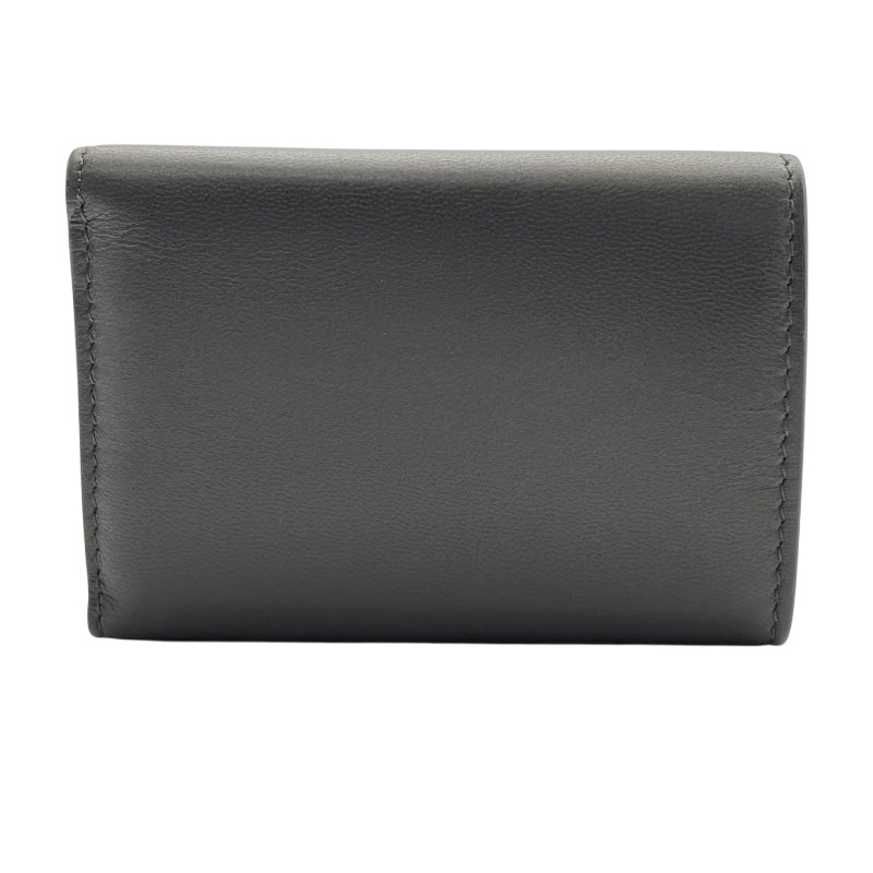 バレンシアガ BALENCIAGA CASHミニウォレット 594312 グレー レザー レディース 三つ折り財布