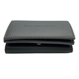 バレンシアガ BALENCIAGA CASHミニウォレット 594312 グレー レザー レディース 三つ折り財布