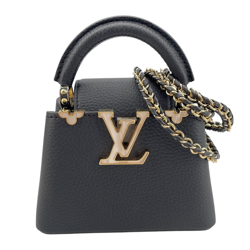 ルイ・ヴィトン LOUIS VUITTON カプシーヌ NANO M10166 ノワール トリヨン レディース ショルダーバッグ