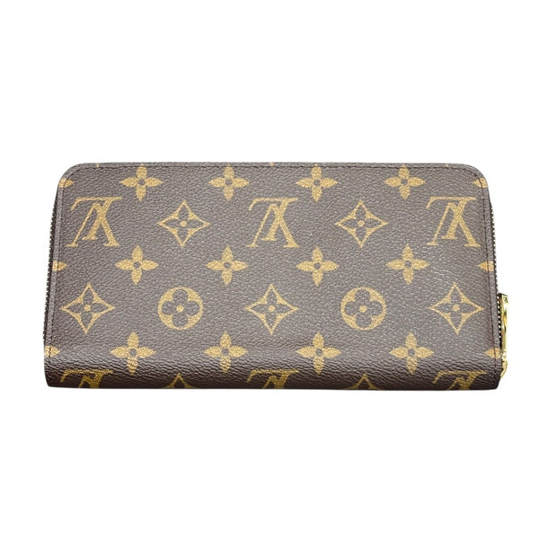 ルイ・ヴィトン LOUIS VUITTON ジッピーウォレット M41895 ブラウン×フューシャ モノグラム・キャンバス レディース 長財布