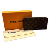 ルイ・ヴィトン LOUIS VUITTON ジッピーウォレット M41895 ブラウン×フューシャ モノグラム・キャンバス レディース 長財布