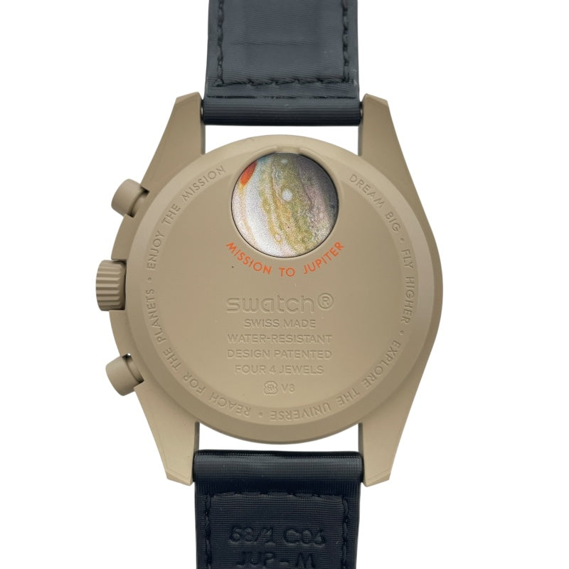 スウォッチ swatch ムーン スウォッチ ミッション トゥ ジュピター SO33C100 ベージュ セラミック クオーツ メンズ 腕時計