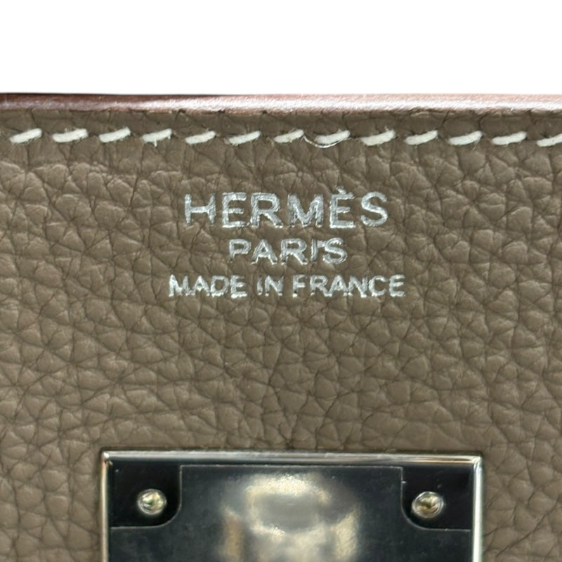 エルメス HERMES バーキン30 C刻 エトゥープ シルバー金具 トゴ レディース ハンドバッグ