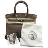 エルメス HERMES バーキン30 C刻 エトゥープ シルバー金具 トゴ レディース ハンドバッグ