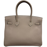 エルメス HERMES バーキン30 C刻 エトゥープ シルバー金具 トゴ レディース ハンドバッグ