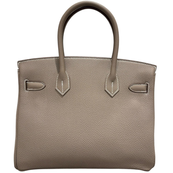 エルメス HERMES バーキン30 C刻 エトゥープ シルバー金具 トゴ レディース ハンドバッグ