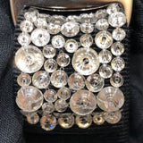 サルヴァトーレ・フェラガモ Salvatore Ferragamo ヴォラリボンバレッタ ブラック クリスタル アクセサリー