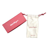 サルヴァトーレ・フェラガモ Salvatore Ferragamo ヴォラリボンバレッタ ブラック クリスタル アクセサリー