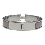 エルメス HERMES クリックH ブレスレット ベージュ/SV メタル/エナメル ジュエリー