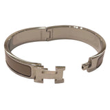エルメス HERMES クリックH ブレスレット ベージュ/SV メタル/エナメル ジュエリー