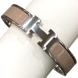 エルメス HERMES クリックH ブレスレット ベージュ/SV メタル/エナメル ジュエリー