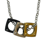 ルイ・ヴィトン LOUIS VUITTON ペンダント・モノグラムホールド ゴールド/ブラック/シルバー メタル ジュエリー