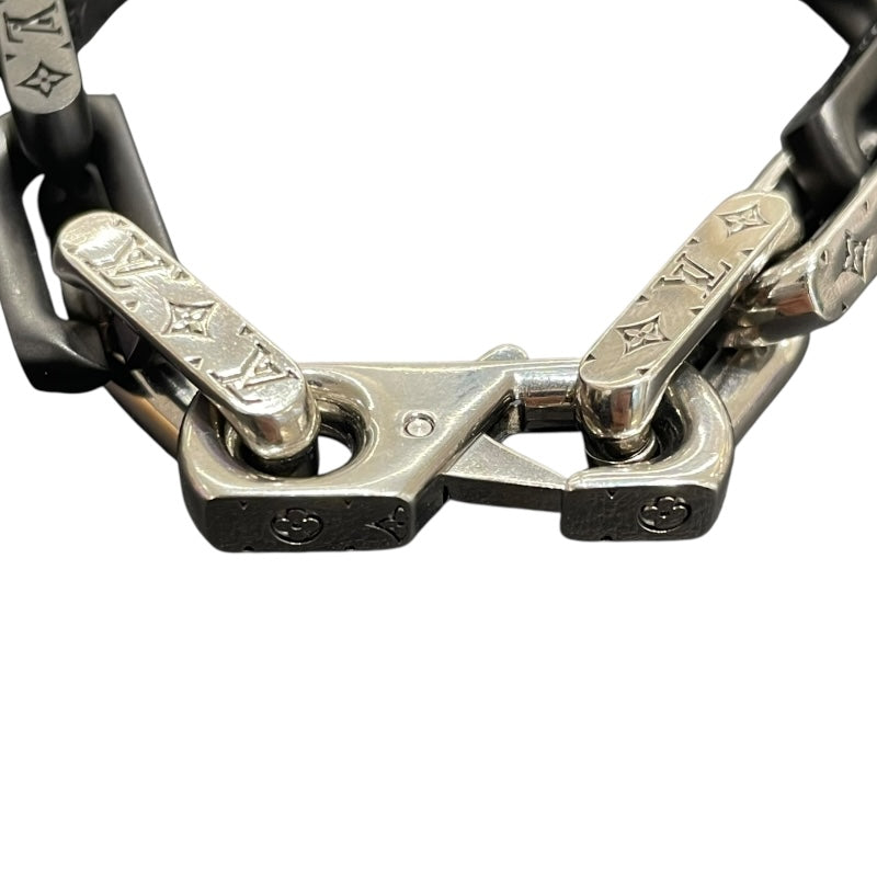 ルイ・ヴィトン LOUIS VUITTON ブレスレット・モノグラム・チェーン M00687 シルバー/ブラック メタル メンズ ブレスレット