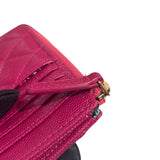 シャネル CHANEL フラグメントカードケース AP4478 パープル/GD キャビア レディース カードケース