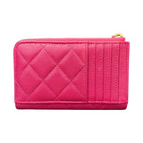 シャネル CHANEL フラグメントカードケース AP4478 パープル/GD キャビア レディース カードケース