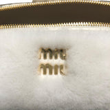 ミュウミュウ miu miu 2WAY ハンドバッグ 5BH226 ホワイト ファー/レザー レディース ハンドバッグ