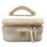 ミュウミュウ miu miu 2WAY ハンドバッグ 5BH226 ホワイト ファー/レザー レディース ハンドバッグ