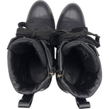 プラダ PRADA トライアングルロゴ ショートブーツ ブラック ナイロン/レザー レディース ブーツ