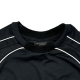 バレンシアガ BALENCIAGA PARIS SOCCER メッシュテクニカルジャージー長袖Tシャツ 778972 ブラック コットン メンズ 長袖Ｔシャツ