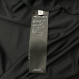 バレンシアガ BALENCIAGA PARIS SOCCER メッシュテクニカルジャージー長袖Tシャツ 778972 ブラック コットン メンズ 長袖Ｔシャツ