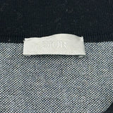 クリスチャン・ディオール Christian Dior オブリーク総柄半袖ニットポロシャツ 293M832AT472 ネイビー コットン メンズ ポロシャツ