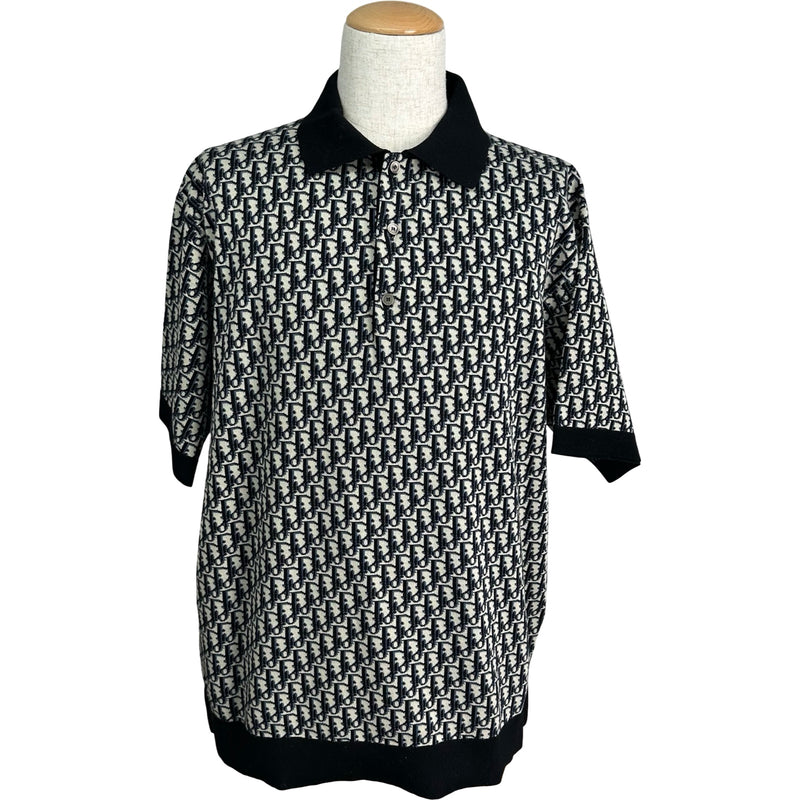 【美品】Dior ニットポロシャツ Sサイズ ディオール オブリーク ディオール(Dior)ディオール ニット 衣料品 トップス レディース トップス