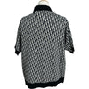 クリスチャン・ディオール Christian Dior オブリーク総柄半袖ニットポロシャツ 293M832AT472 ネイビー コットン メンズ ポロシャツ
