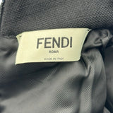 フェンディ FENDI スタンドカラーウールワンピース FDC955 ブラック ウール レディース ワンピース