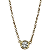ティファニー TIFFANY＆CO バイザヤードネックレス ピンクゴールド Au750 ダイヤモンド ジュエリー