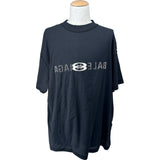 バレンシアガ BALENCIAGA ロゴプリントTシャツ 787358 ブラック コットン メンズ 半袖Ｔシャツ