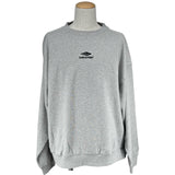 バレンシアガ BALENCIAGA ロゴ刺繍スウェットシャツ 697869 グレー コットン メンズ スウェット