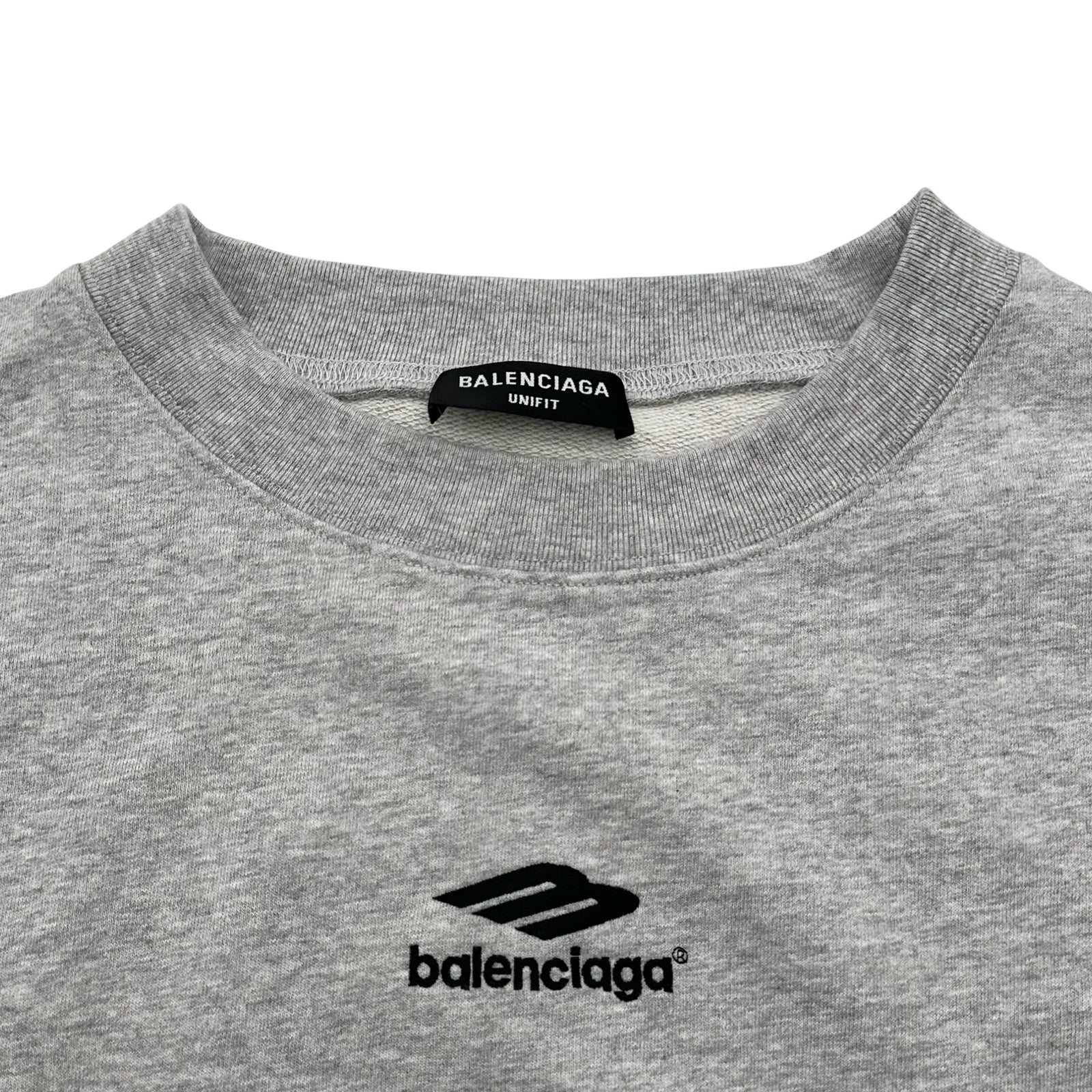 バレンシアガ BALENCIAGA ロゴ刺繍スウェットシャツ 697869 グレー