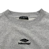 バレンシアガ BALENCIAGA ロゴ刺繍スウェットシャツ 697869 グレー コットン メンズ スウェット