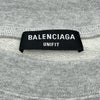 バレンシアガ BALENCIAGA ロゴ刺繍スウェットシャツ 697869 グレー コットン メンズ スウェット