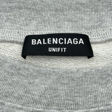 バレンシアガ BALENCIAGA ロゴ刺繍スウェットシャツ 697869 グレー コットン メンズ スウェット