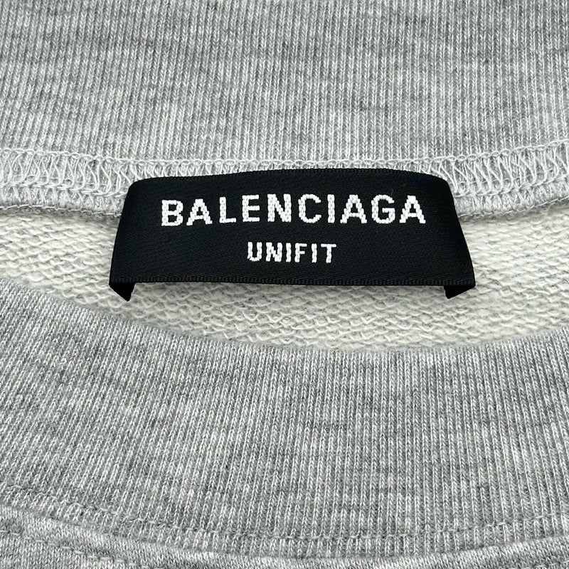 バレンシアガ BALENCIAGA ロゴ刺繍スウェットシャツ 697869 グレー