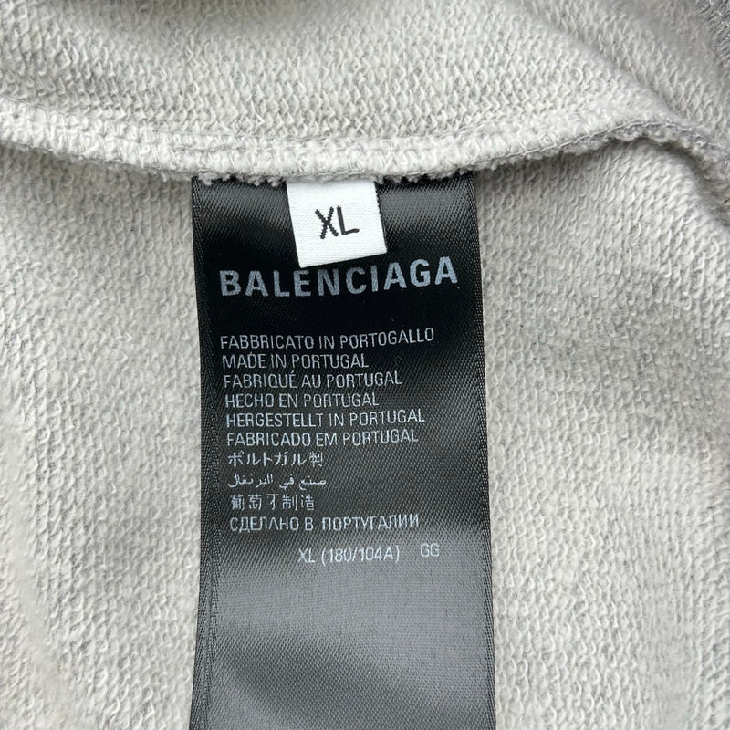 【正規品】BALENCIAGA バックロゴパッチ スウェット グレー サイズL バレンシアガ BALENCIAGA ロゴ刺繍スウェットシャツ 697869 グレー