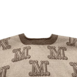 マックスマーラ Max Mara ロゴ総柄ブローチ付きポンチョ 23473609376 ベージュ ウール レディース ポンチョ