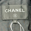 シャネル CHANEL チェック柄ベルテッドコート P77271 ブラック ウール レディース その他アウター