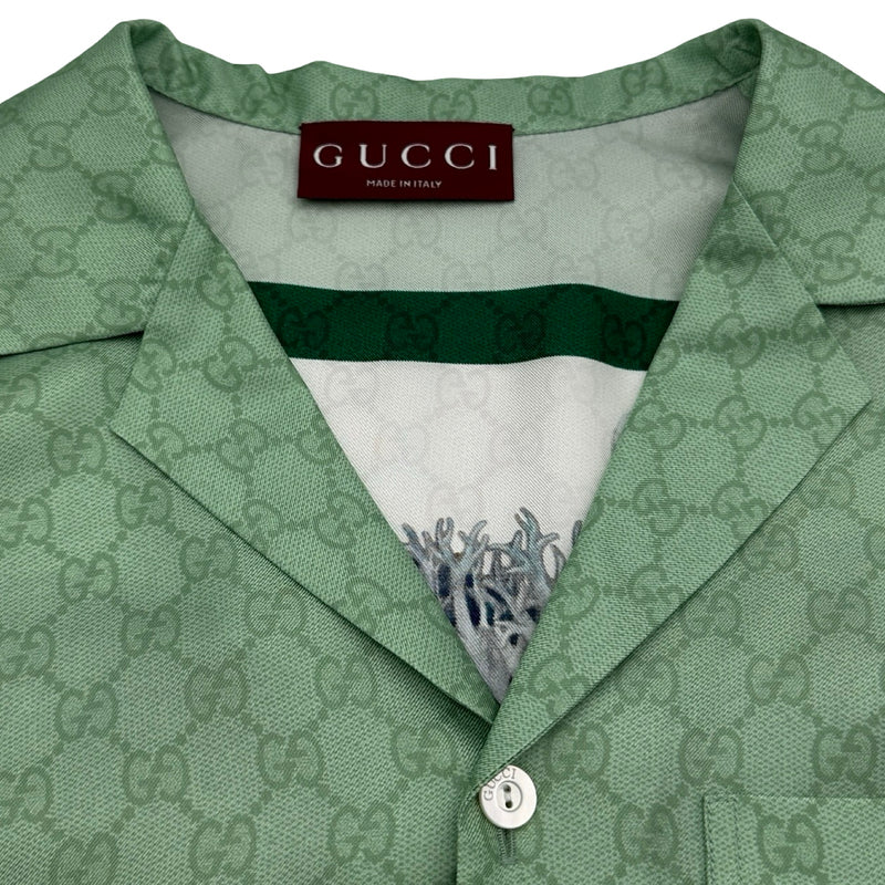 グッチ GUCCI ×ヒグチユウコ GG総柄シルクシャツ 864048 グリーン