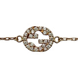 グッチ GUCCI インターロッキングブレス ピンクゴールド 750 ダイヤモンド ジュエリー