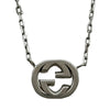グッチ GUCCI インターロッキングダイヤネックレス ホワイトゴールド Au750 ダイヤモンド ジュエリー