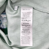 グッチ GUCCI x ヒグチユウコ GG総柄シルクシャツ 864048 グリーン シルク メンズ 半袖シャツ