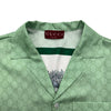 グッチ GUCCI x ヒグチユウコ GG総柄シルクシャツ 864048 グリーン シルク メンズ 半袖シャツ