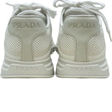 プラダ PRADA トライアングルロゴメッシュローカットスニーカー ホワイト メッシュ レディース スニーカー