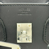 エルメス HERMES バーキン25 K刻印 ブラック系 シルバー金具 ヴォリュプト レディース ハンドバッグ