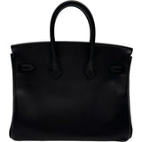 エルメス HERMES バーキン25 K刻印 ブラック系 シルバー金具 ヴォリュプト レディース ハンドバッグ